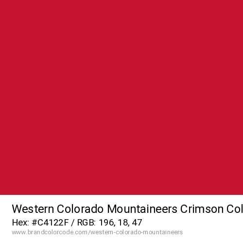 Western Colorado Mountaineers's Crimson color solid image preview