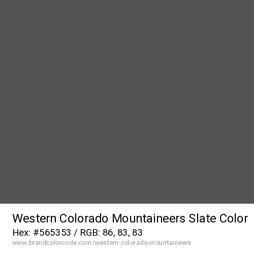 Western Colorado Mountaineers's Slate color solid image preview