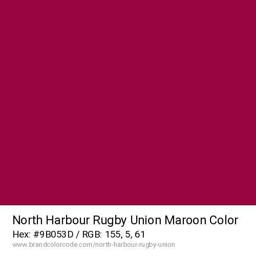 North Harbour Rugby Union's Maroon color solid image preview