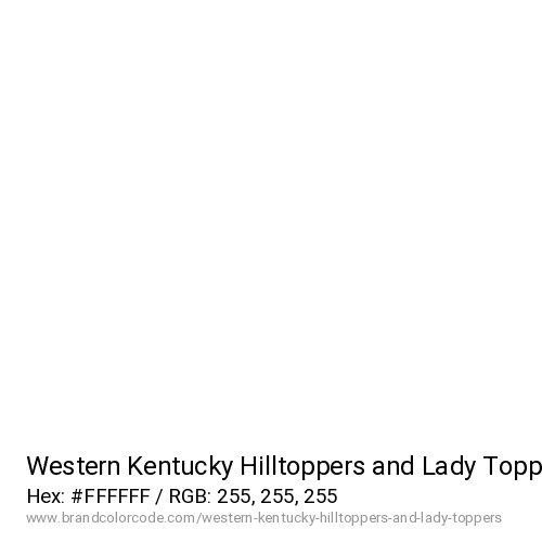 Western Kentucky Hilltoppers and Lady Toppers's White color solid image preview