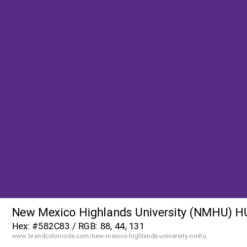 New Mexico Highlands University (NMHU)'s HU Purple color solid image preview