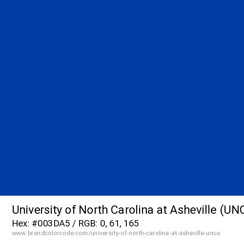 University of North Carolina at Asheville (UNCA)'s Blue color solid image preview