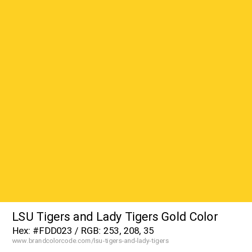 LSU Tigers and Lady Tigers's Gold color solid image preview