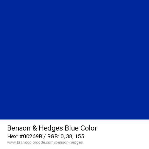 Benson & Hedges's Blue color solid image preview