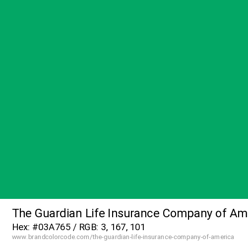 The Guardian Life Insurance Company of America's Green color solid image preview