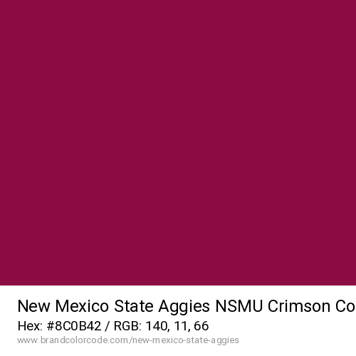 New Mexico State Aggies's NSMU Crimson color solid image preview
