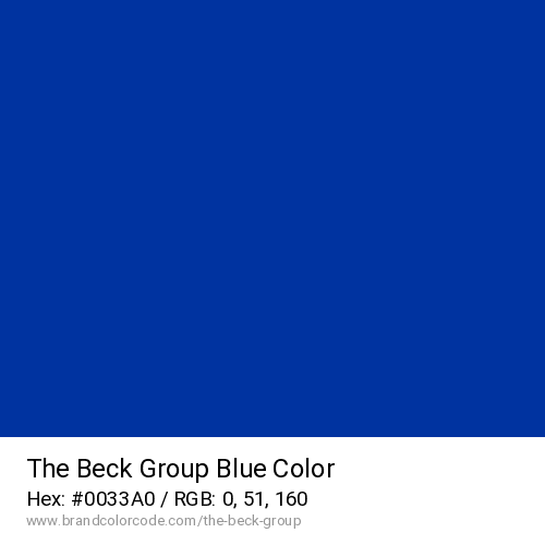 The Beck Group's Blue color solid image preview