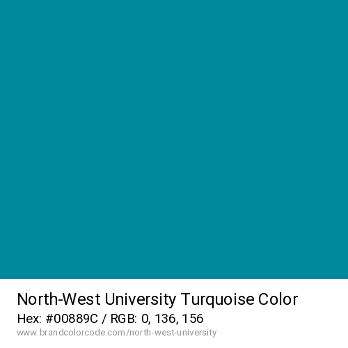 North-West University's Turquoise color solid image preview