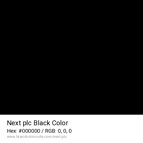 Next plc's Black color solid image preview