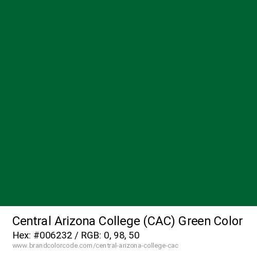 Central Arizona College (CAC)'s Green color solid image preview