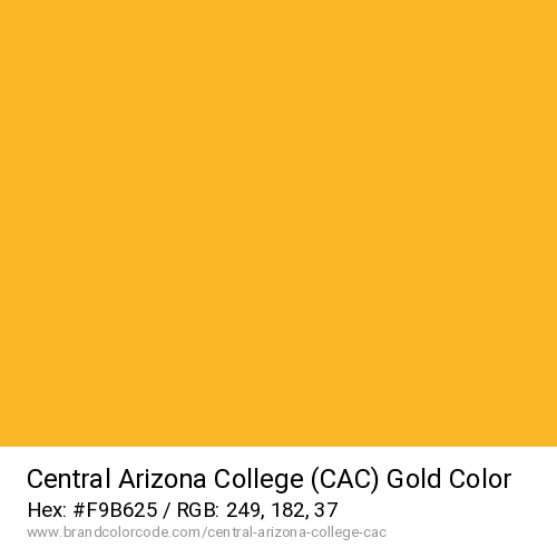 Central Arizona College (CAC)'s Gold color solid image preview