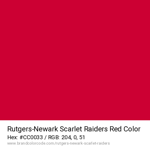 Rutgers-Newark Scarlet Raiders's Red color solid image preview