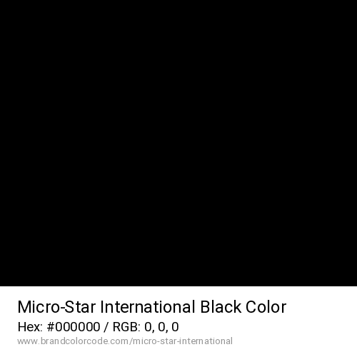 Micro-Star International's Black color solid image preview