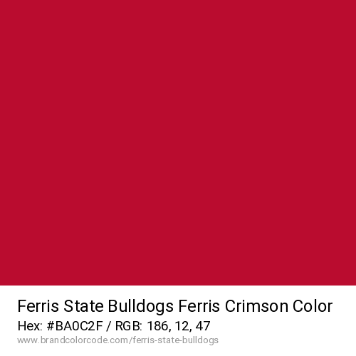 Ferris State Bulldogs's Ferris Crimson color solid image preview