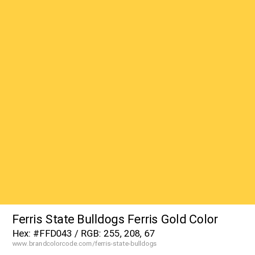 Ferris State Bulldogs's Ferris Gold color solid image preview