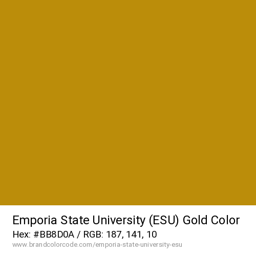 Emporia State University (ESU)'s Gold color solid image preview