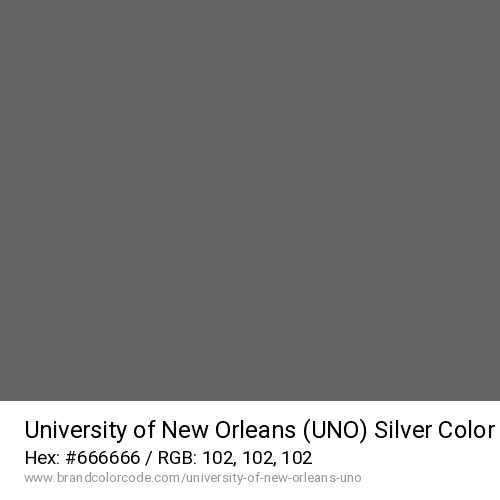 University of New Orleans (UNO)'s Silver color solid image preview