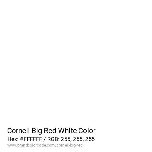 Cornell Big Red's White color solid image preview
