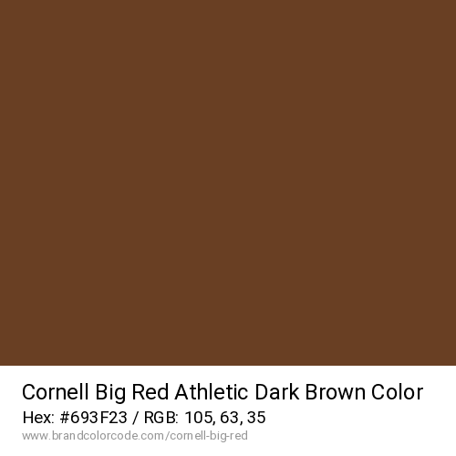 Cornell Big Red's Athletic Dark Brown color solid image preview