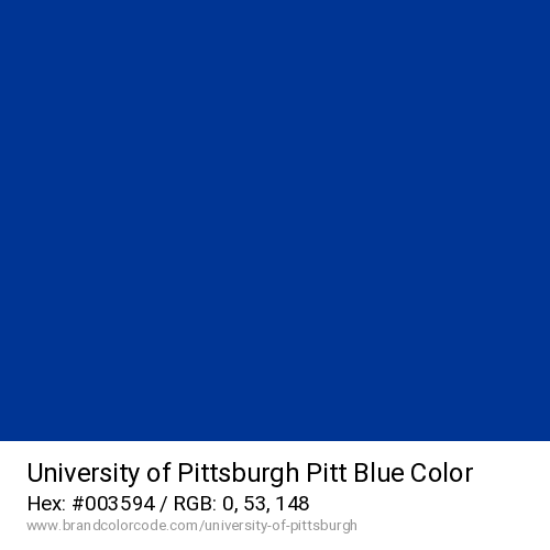 University of Pittsburgh's Pitt Blue color solid image preview