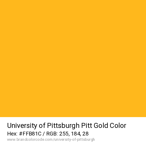 University of Pittsburgh's Pitt Gold color solid image preview