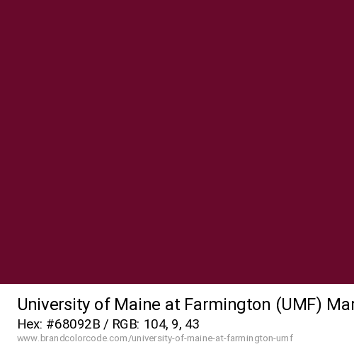 University of Maine at Farmington (UMF)'s Maroon color solid image preview