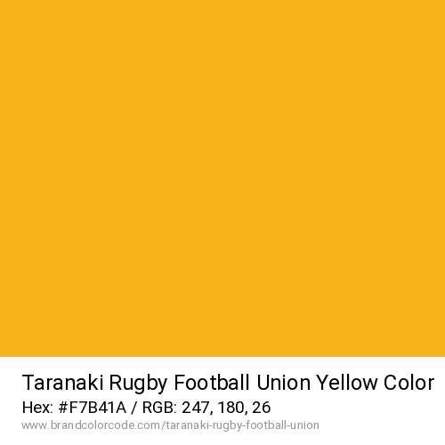 Taranaki Rugby Football Union's Yellow color solid image preview