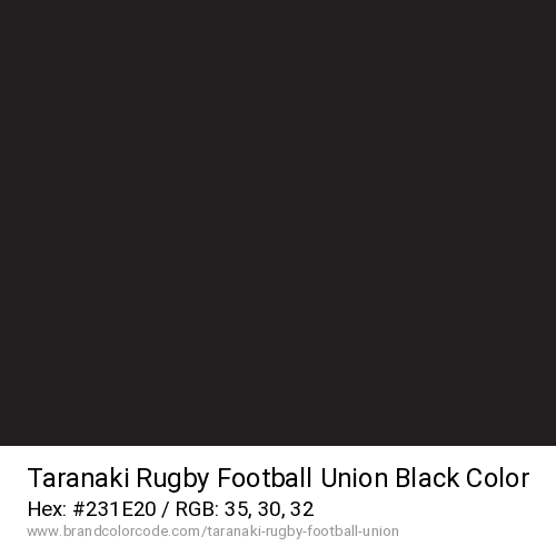 Taranaki Rugby Football Union's Black color solid image preview