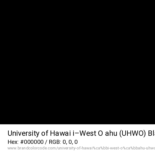 University of Hawaiʻi–West Oʻahu (UHWO)'s Black color solid image preview