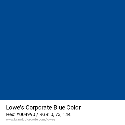 Lowe’s's Corporate Blue color solid image preview