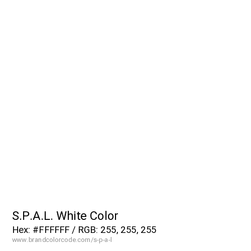 S.P.A.L.'s White color solid image preview