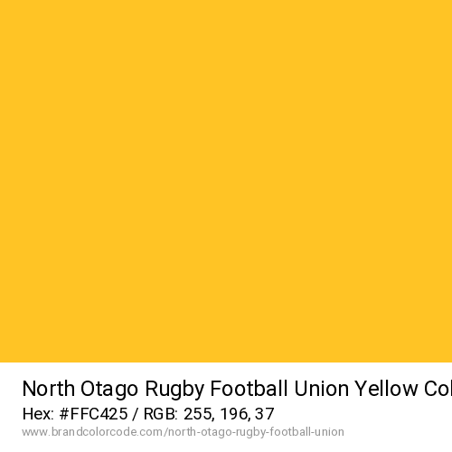 North Otago Rugby Football Union's Yellow color solid image preview