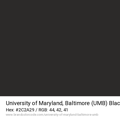 University of Maryland, Baltimore (UMB)'s Black color solid image preview