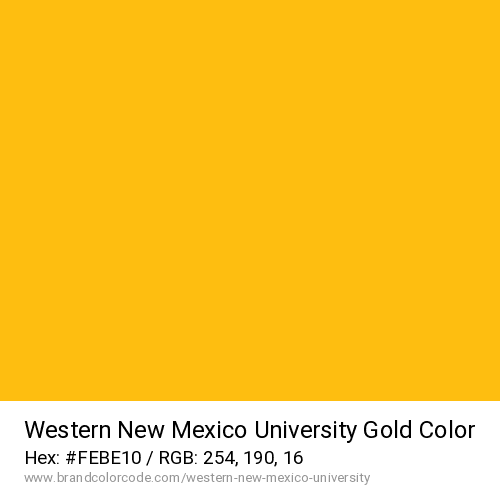 Western New Mexico University's Gold color solid image preview