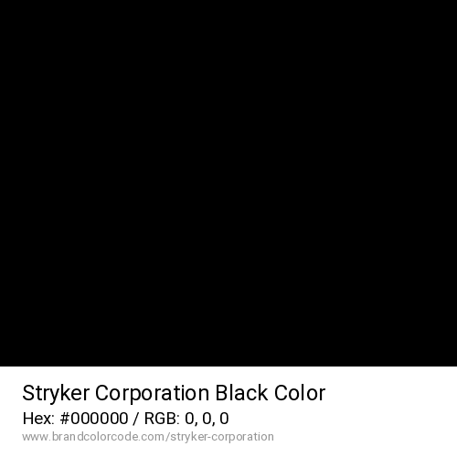 Stryker Corporation's Black color solid image preview