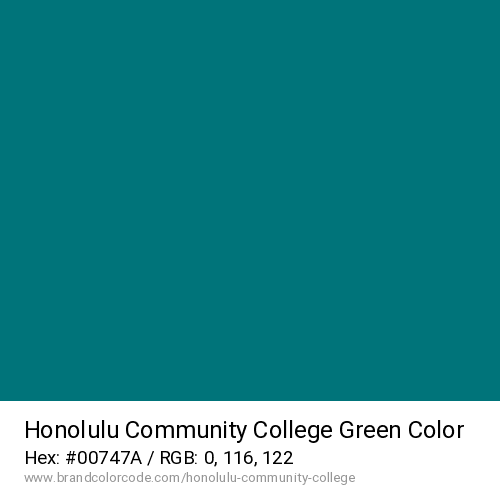 Honolulu Community College's Green color solid image preview