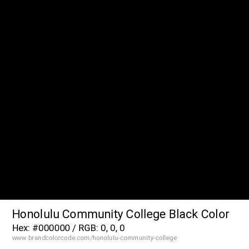 Honolulu Community College's Black color solid image preview