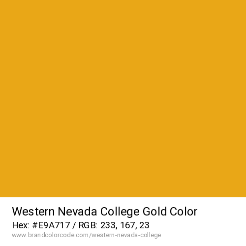 Western Nevada College's Gold color solid image preview