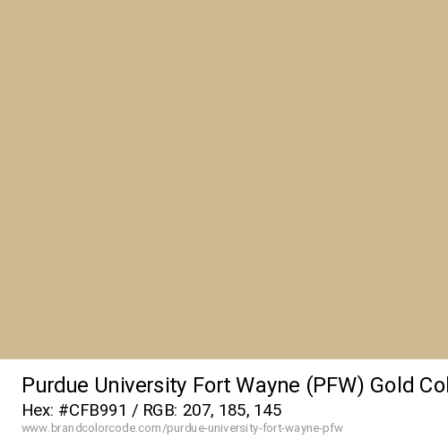 Purdue University Fort Wayne (PFW)'s Gold color solid image preview