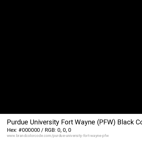 Purdue University Fort Wayne (PFW)'s Black color solid image preview
