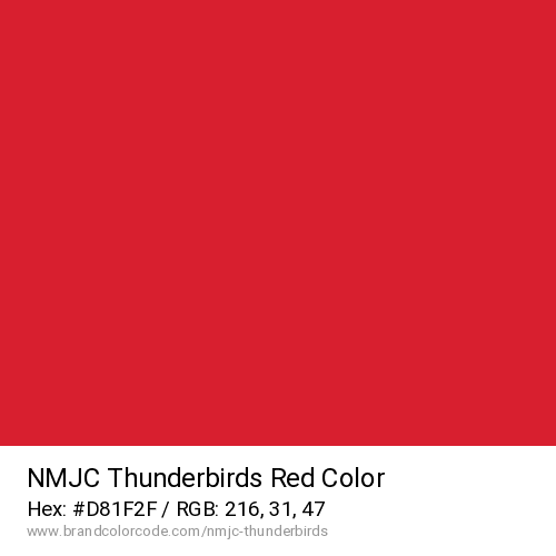NMJC Thunderbirds's Red color solid image preview