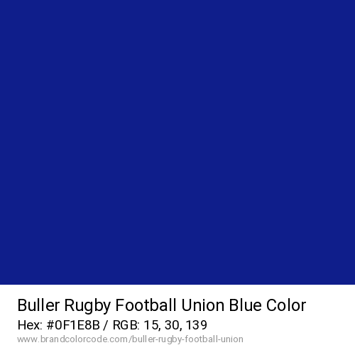 Buller Rugby Football Union's Blue color solid image preview
