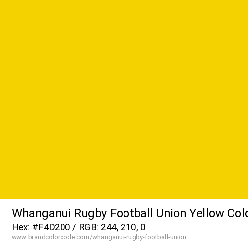 Whanganui Rugby Football Union's Yellow color solid image preview