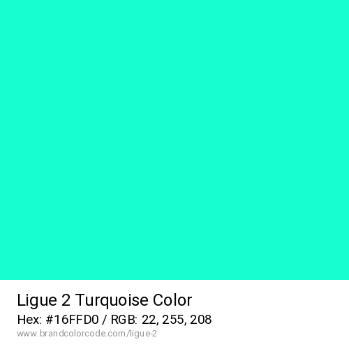 Ligue 2's Turquoise color solid image preview