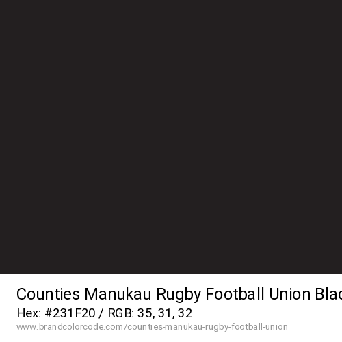 Counties Manukau Rugby Football Union's Black color solid image preview