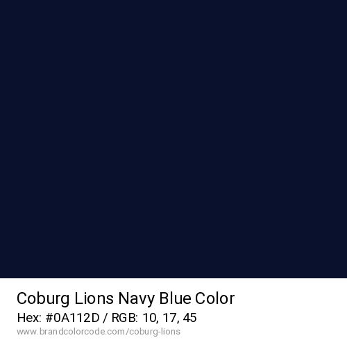 Coburg Lions's Navy Blue color solid image preview