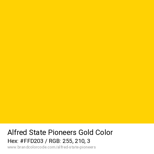 Alfred State Pioneers's Gold color solid image preview