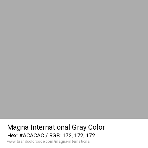 Magna International's Gray color solid image preview
