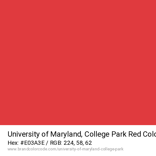 University of Maryland, College Park's Red color solid image preview