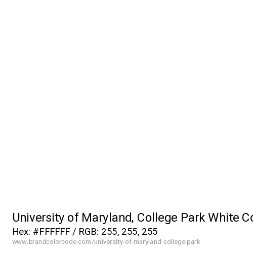University of Maryland, College Park's White color solid image preview